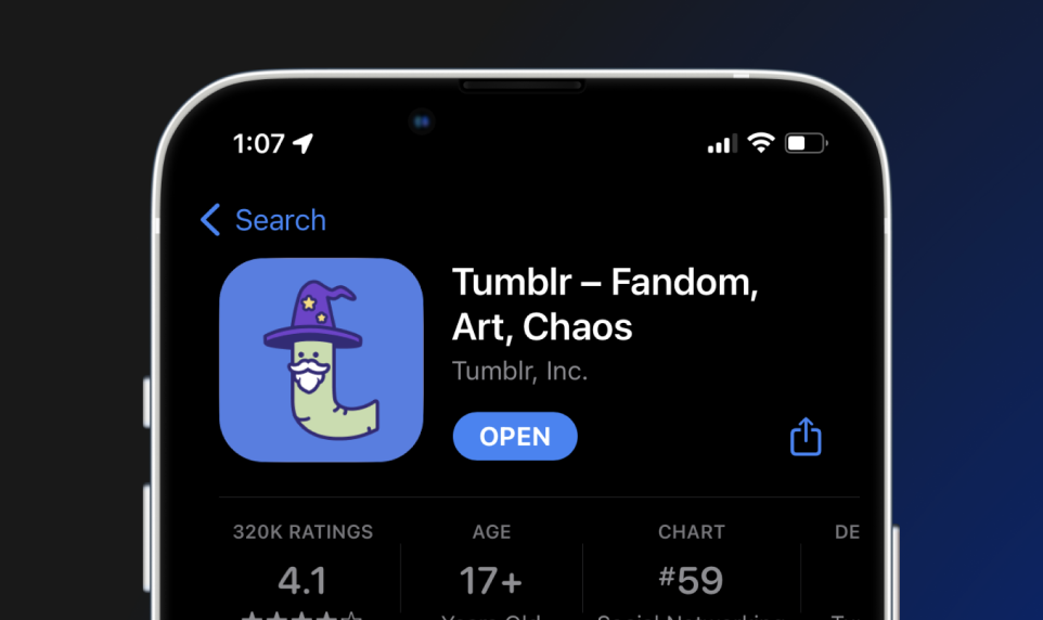 tumblr app store